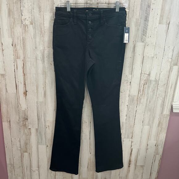New! Universal Thread Black Button Fly High Rise Skinny Bootcut Jeans Womens 6 - Picture 1 of 9
